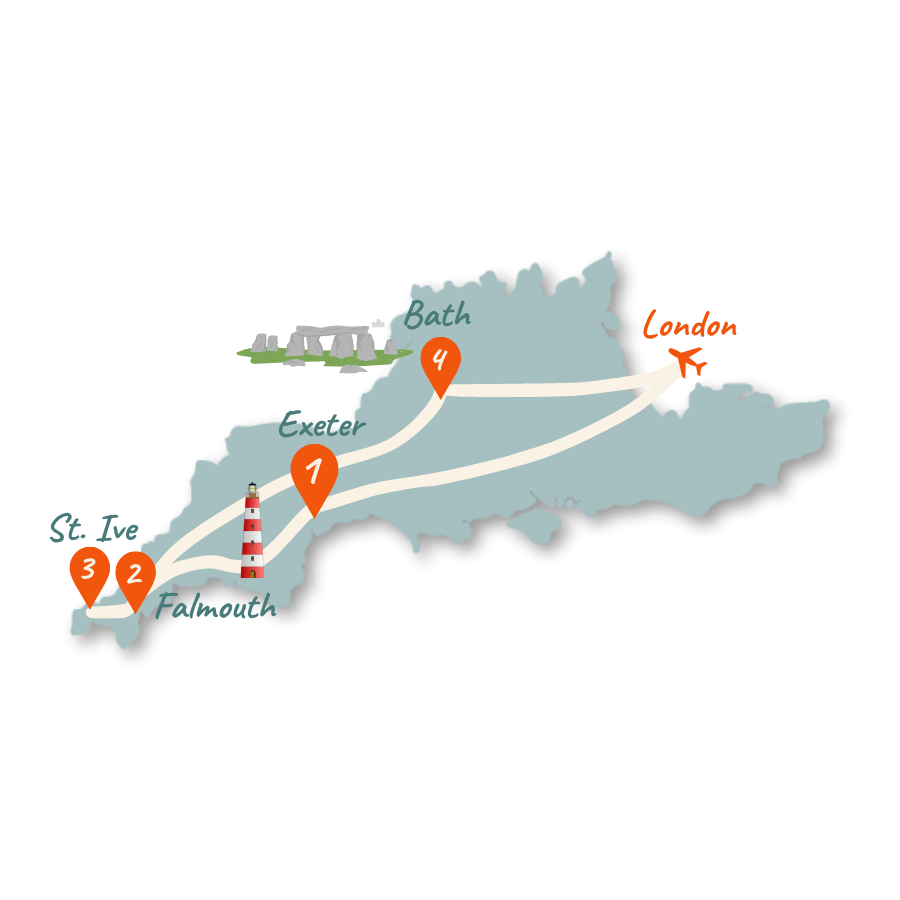 Suedengland Route 7 Tage Karte 01