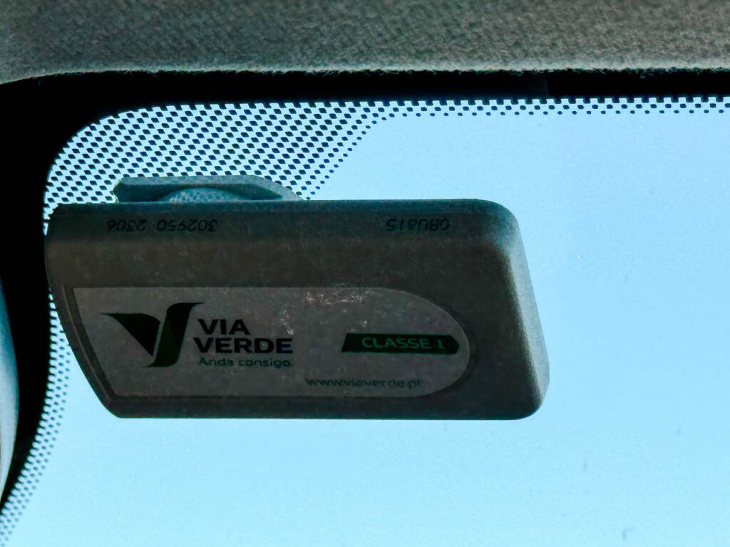 elektronisches mautgeraet im mietwagen in portugal