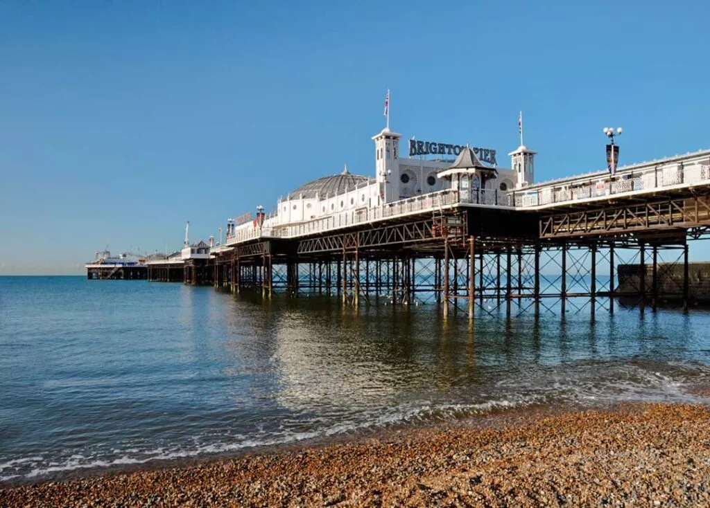 england brighton pier vom strand 2 england brighton pier vom strand 2