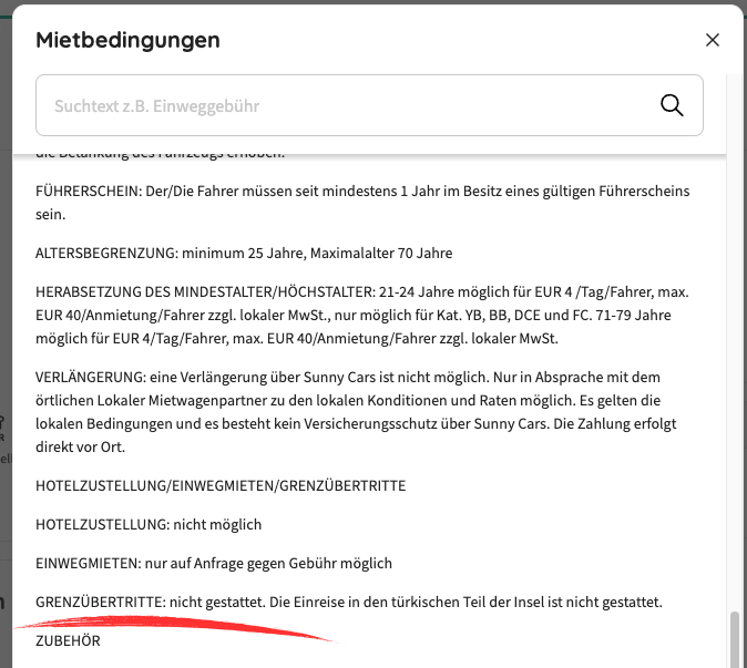 grenzueberschreitung mit mietwagen nach nordzypern