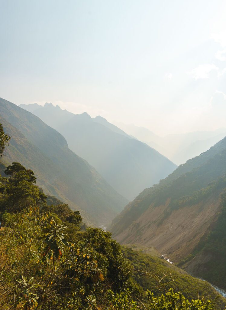 salkantay trek abstieg nach dem mittagessen