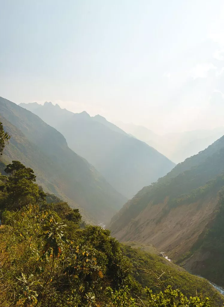 salkantay trek abstieg nach dem mittagessen