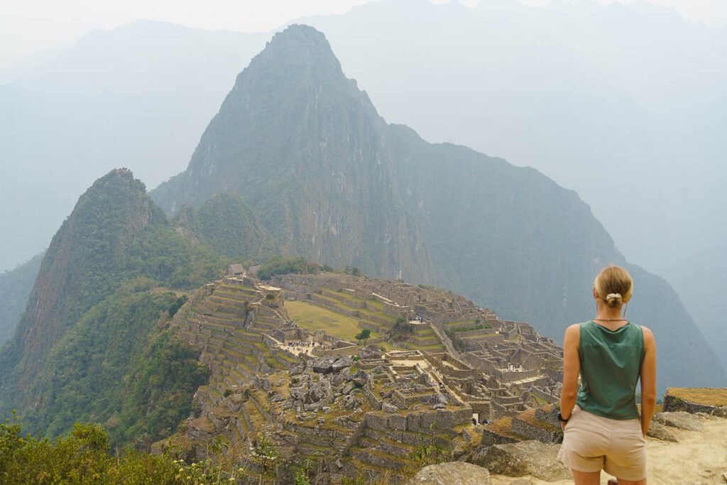 salkantay trek blick auf machu picchu