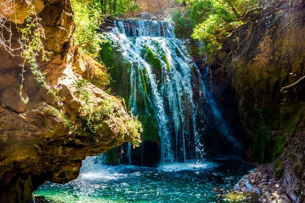 Waterfall Of Akchour Talassemtane National Park Morocco