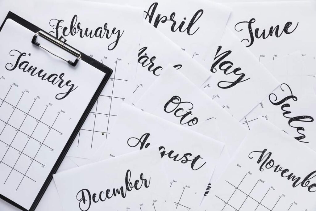 Reiseziele nach Reisemonat