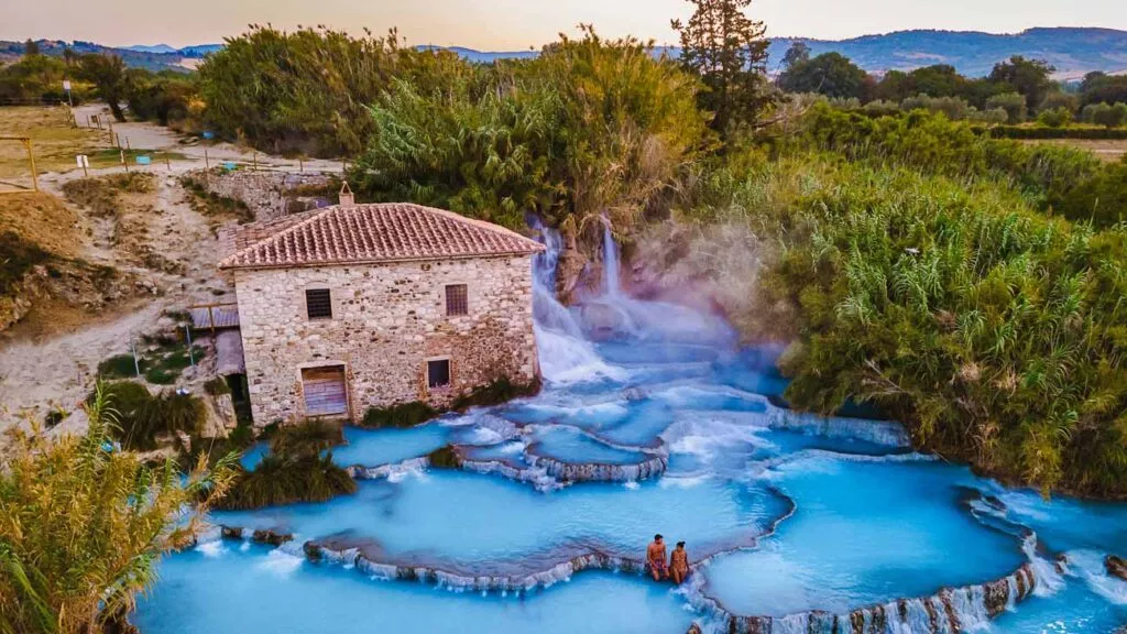 toscane italy natural spa with waterfalls and hot springs at saturnia thermal baths grosseto tuscany italy aerial view on the natural thermal waterfalls at saturnia Toscane Italy Natural Spa With Waterfalls And Hot Springs At Saturnia Thermal Baths Grosseto Tuscany Italy Aerial View On The Natural Thermal Waterfalls At Saturnia