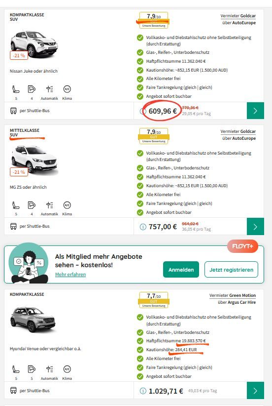 Billigermietwagen Australien