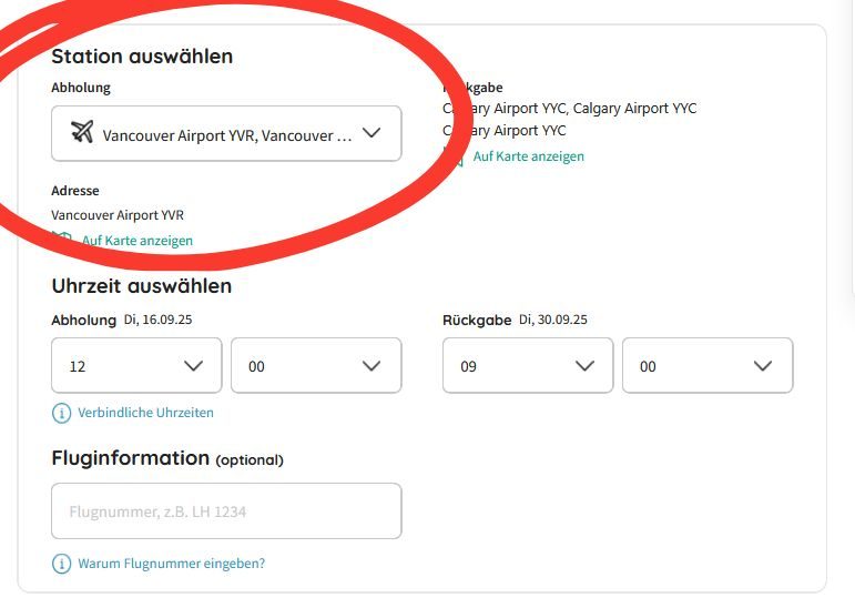 kanada mietwagen abholstation billigermietwagen