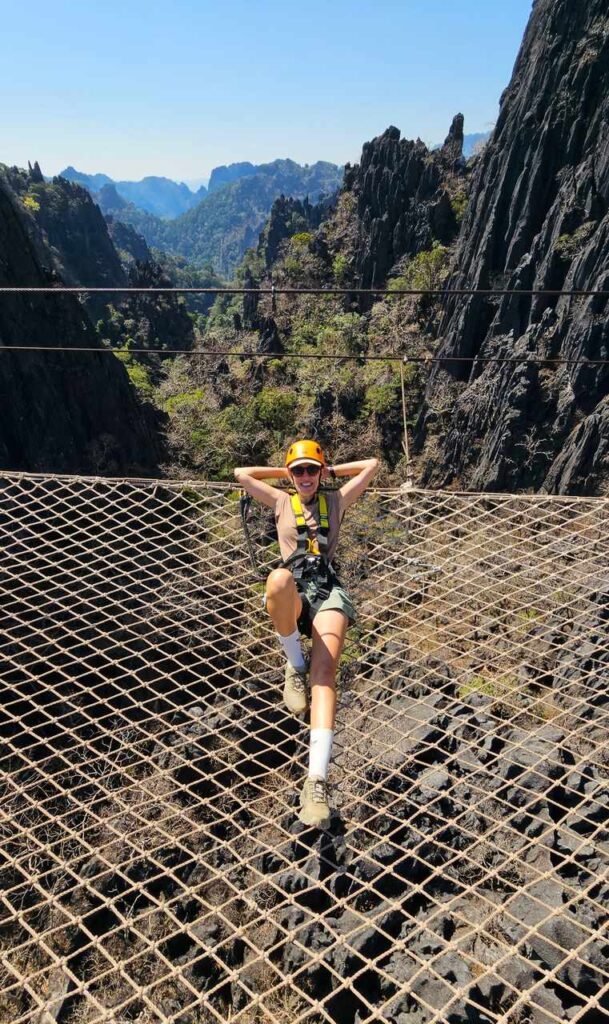 laos ziplining the rock viewpoint