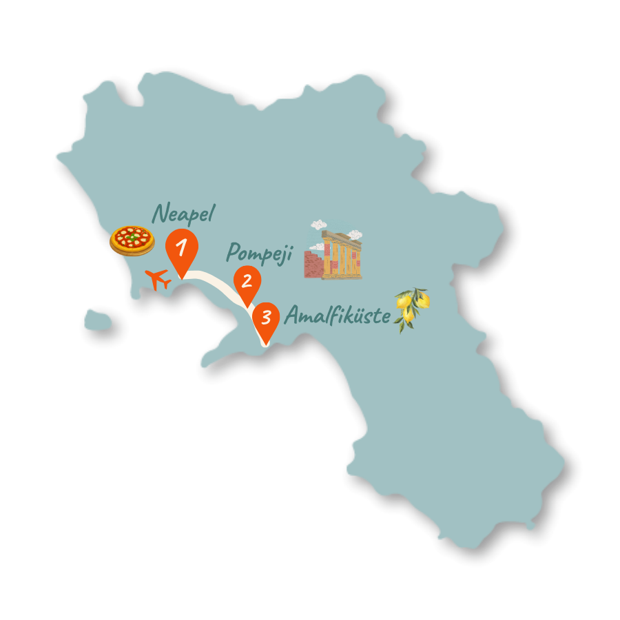 Amalfi Route 14 Tage Karte 01