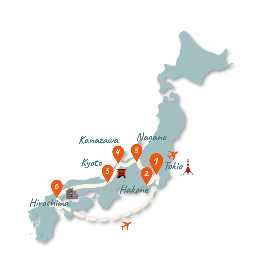 Japan Route 2 Wochen Karte 01
