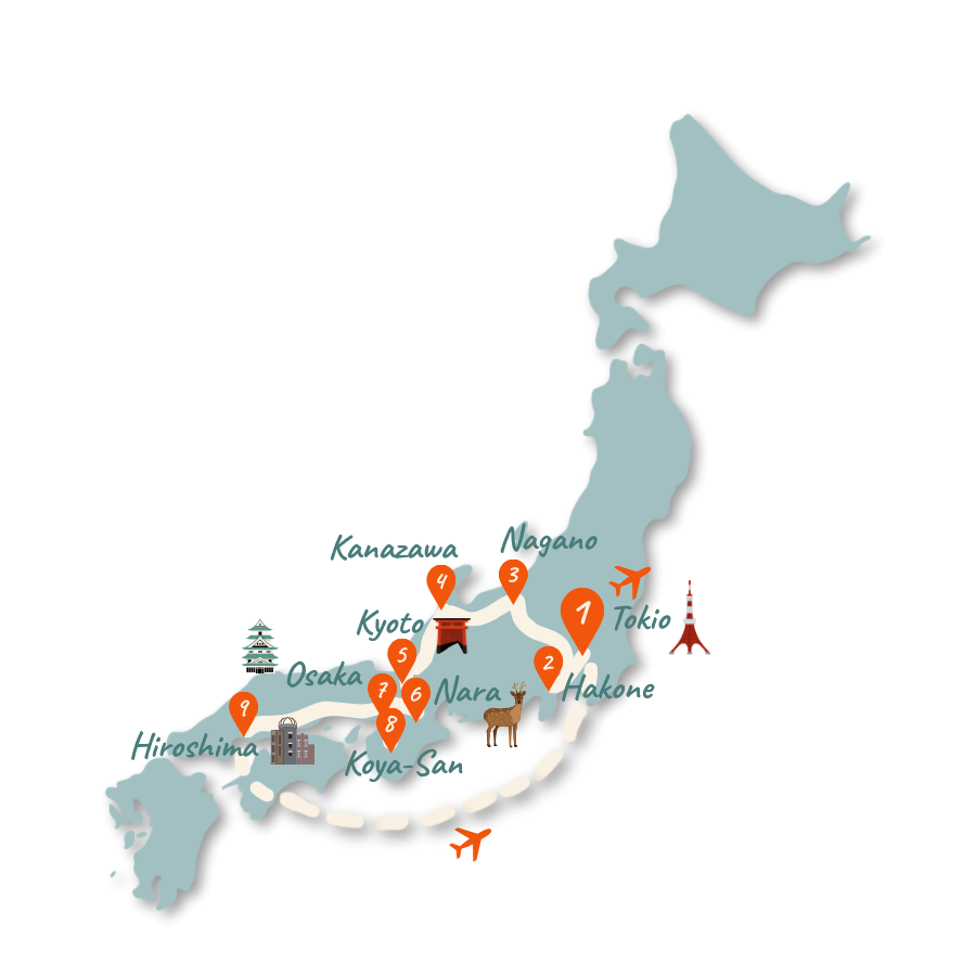 Japan Route 3 Wochen Karte 01