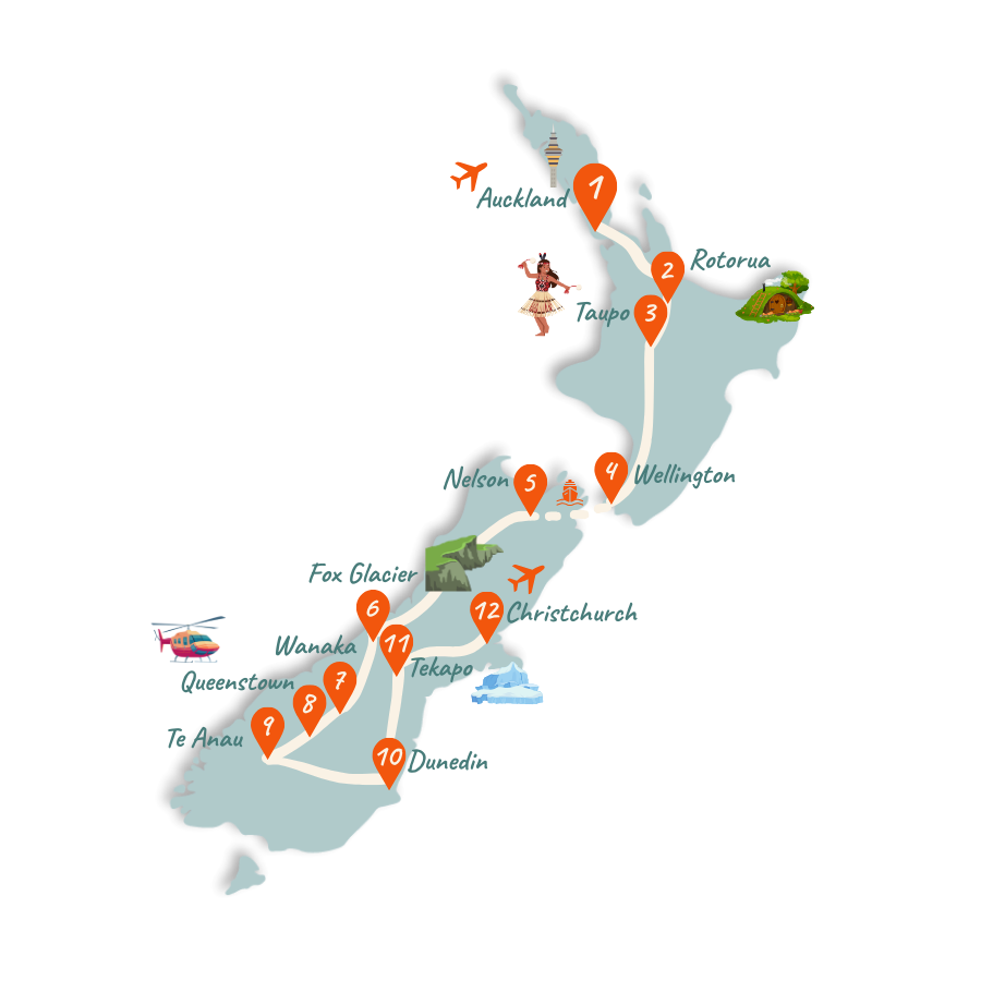 Neuseeland Laenderkarte 3 Wochen 01