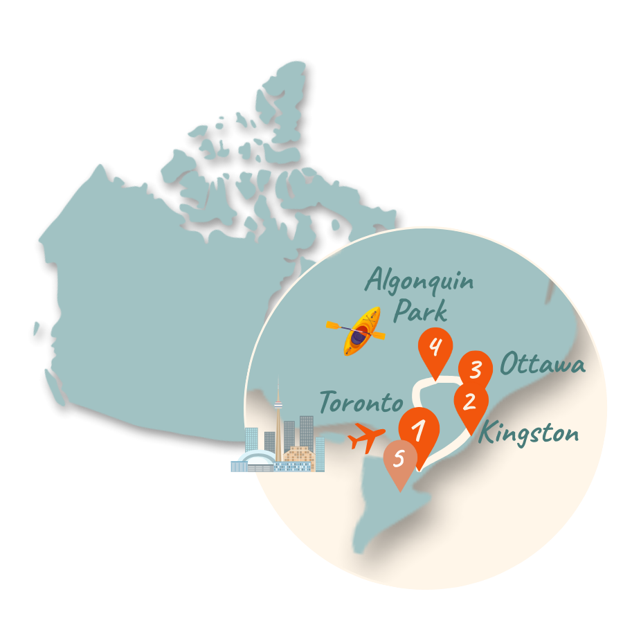 Ostkanada Route 10 Tage Karte neu 01