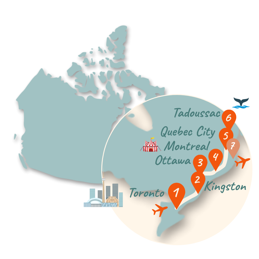 Ostkanada Route 14 Tage Karte neu 01