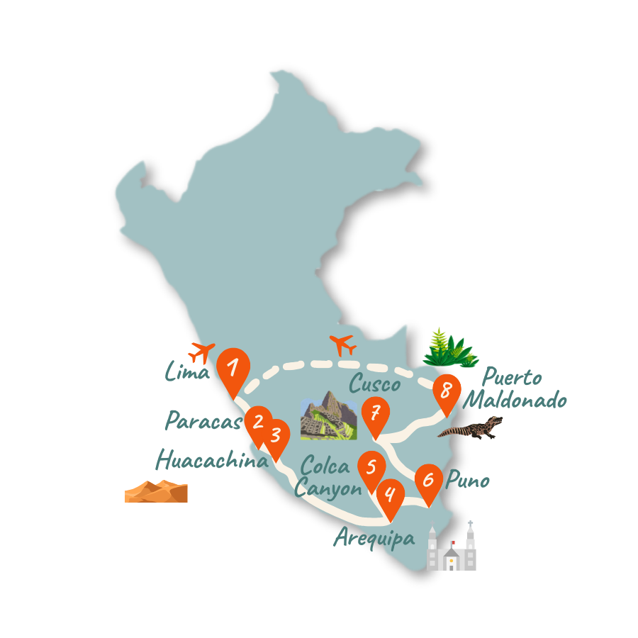 Peru Route 3 Wochen Karte 01