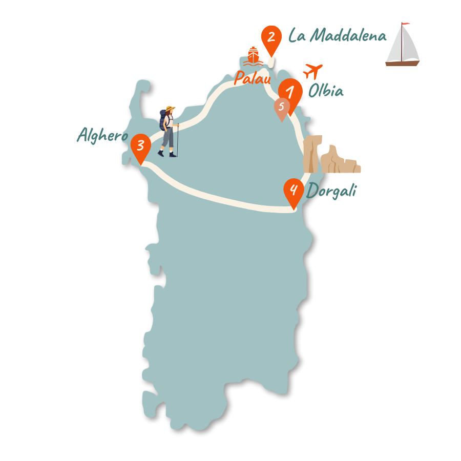 Sardinien Route 7 Tage Karte 01