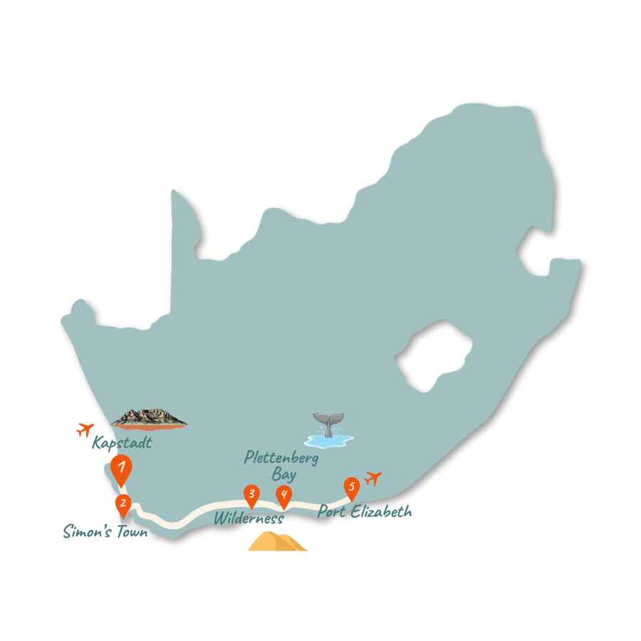 Suedafrika Route 10 Tage Karte 01 1