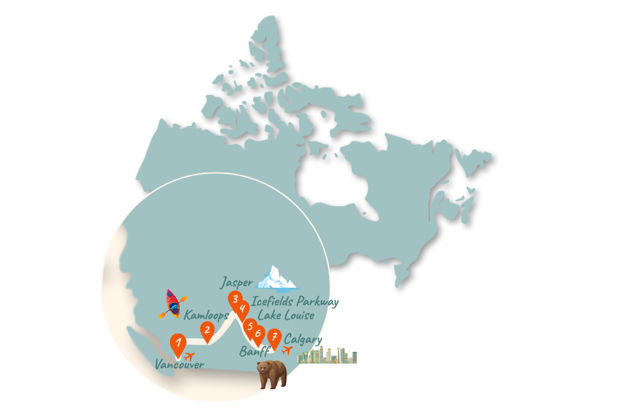 Westkanada_Route_2-Wochen_Karte_02