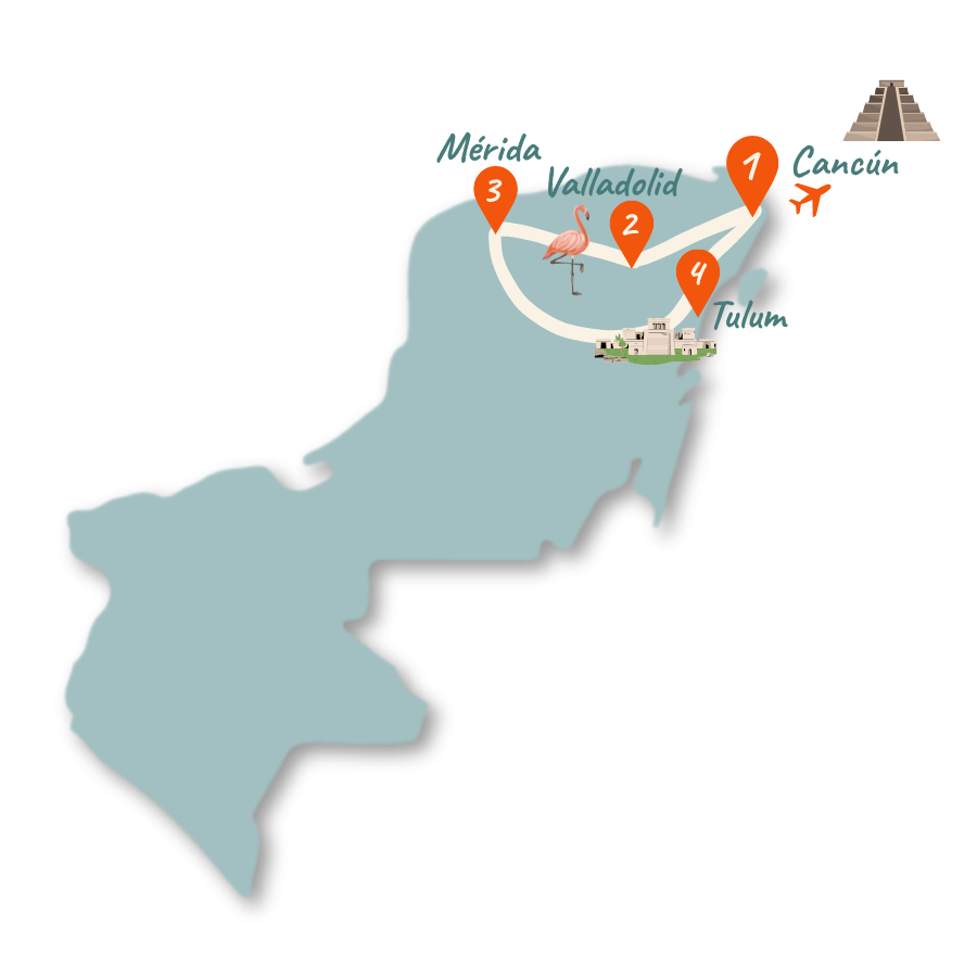 Yucatan Route 1 Woche Karte 01 1