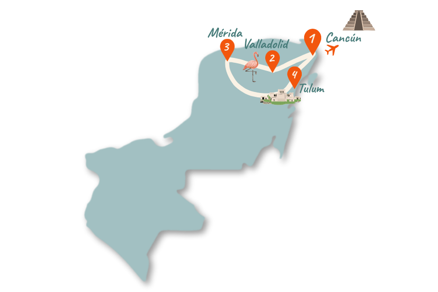 Yucatan_Route_1-Woche_Karte_02