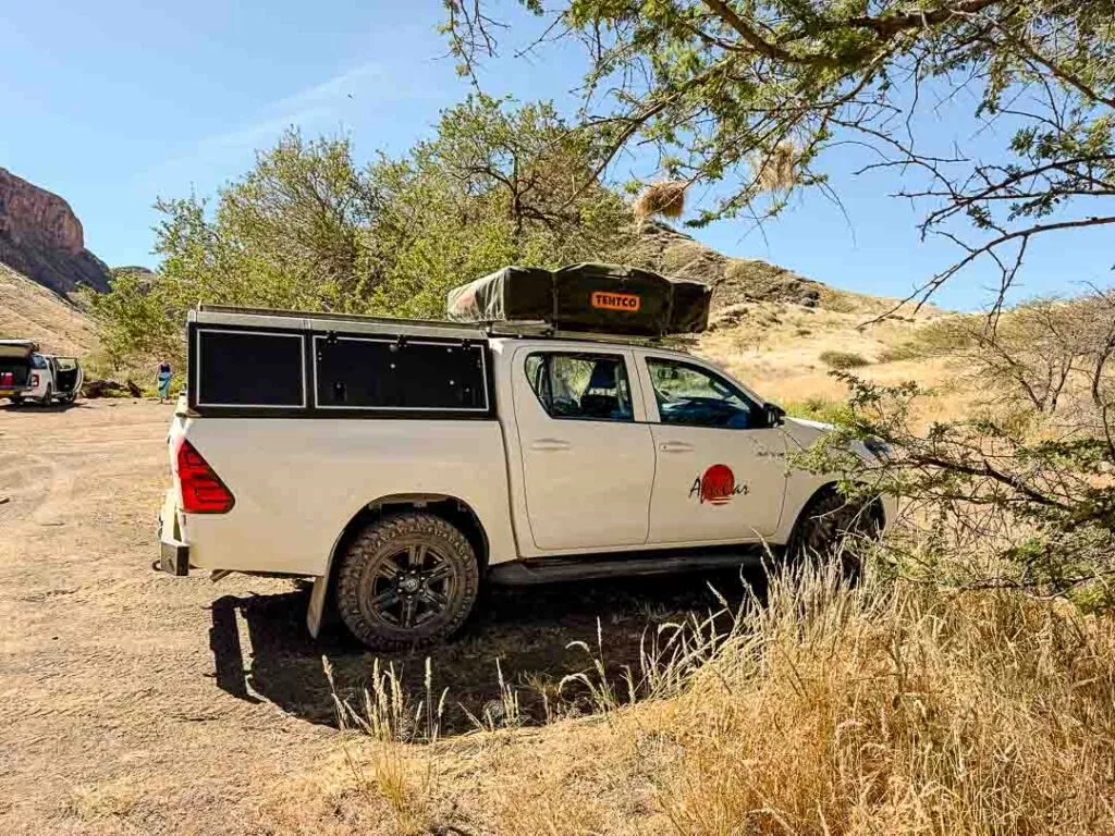 budget camper in namibia