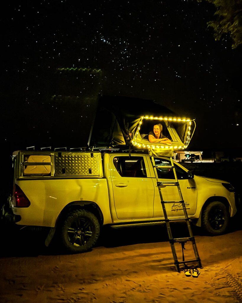 campen im dachzelt in namibia anfang mai
