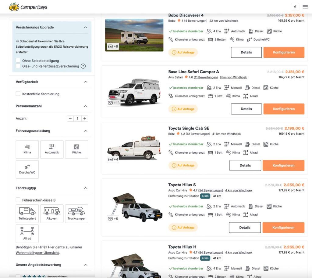 camperdays vergleich