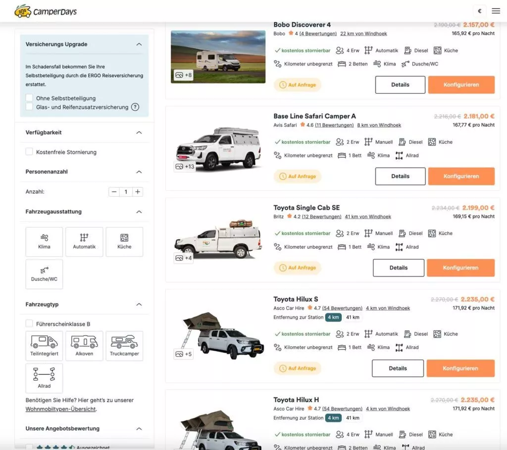 camperdays vergleich