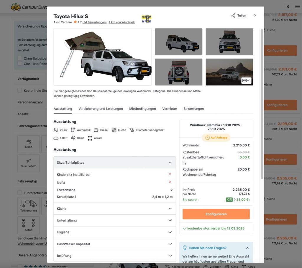 camperdays vergleich details