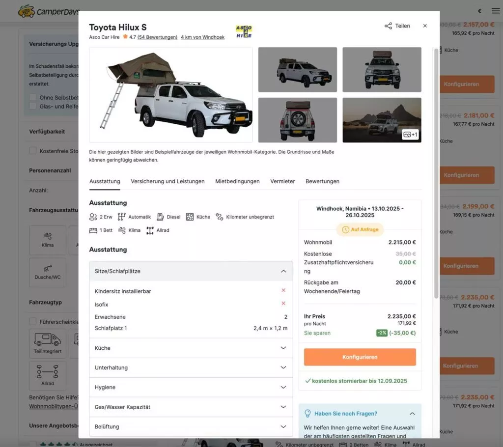 camperdays vergleich details