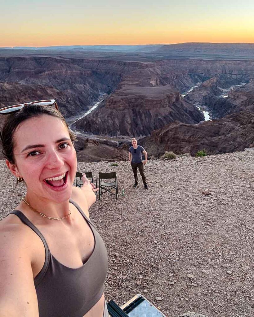 Fish River Canyon Zum Sonnenuntergang Nahe Hikers View Point