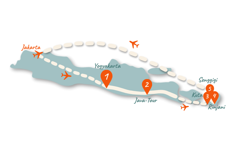 Indonesien_Rundreise_Route_2-Wochen_Karte_02