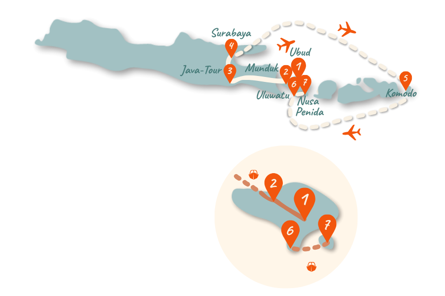 Indonesien_Rundreise_Route_3-Wochen_Karte_02