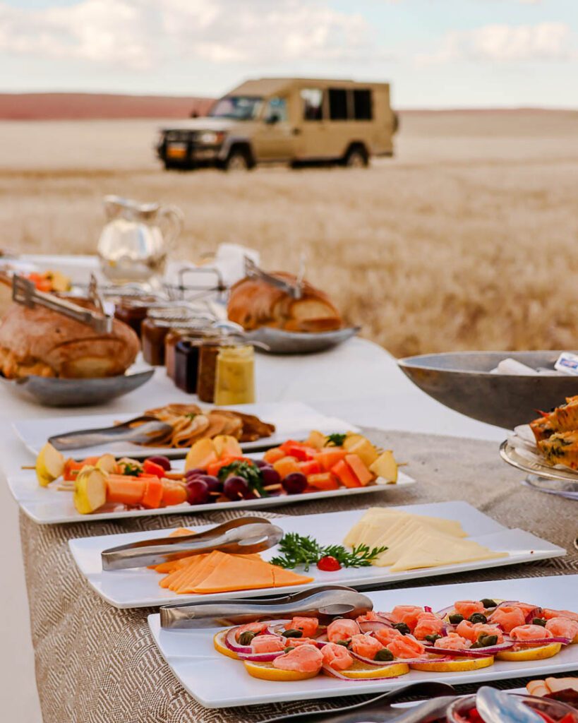 sehr leckeres buffet zum brunch nach der ballonfahr