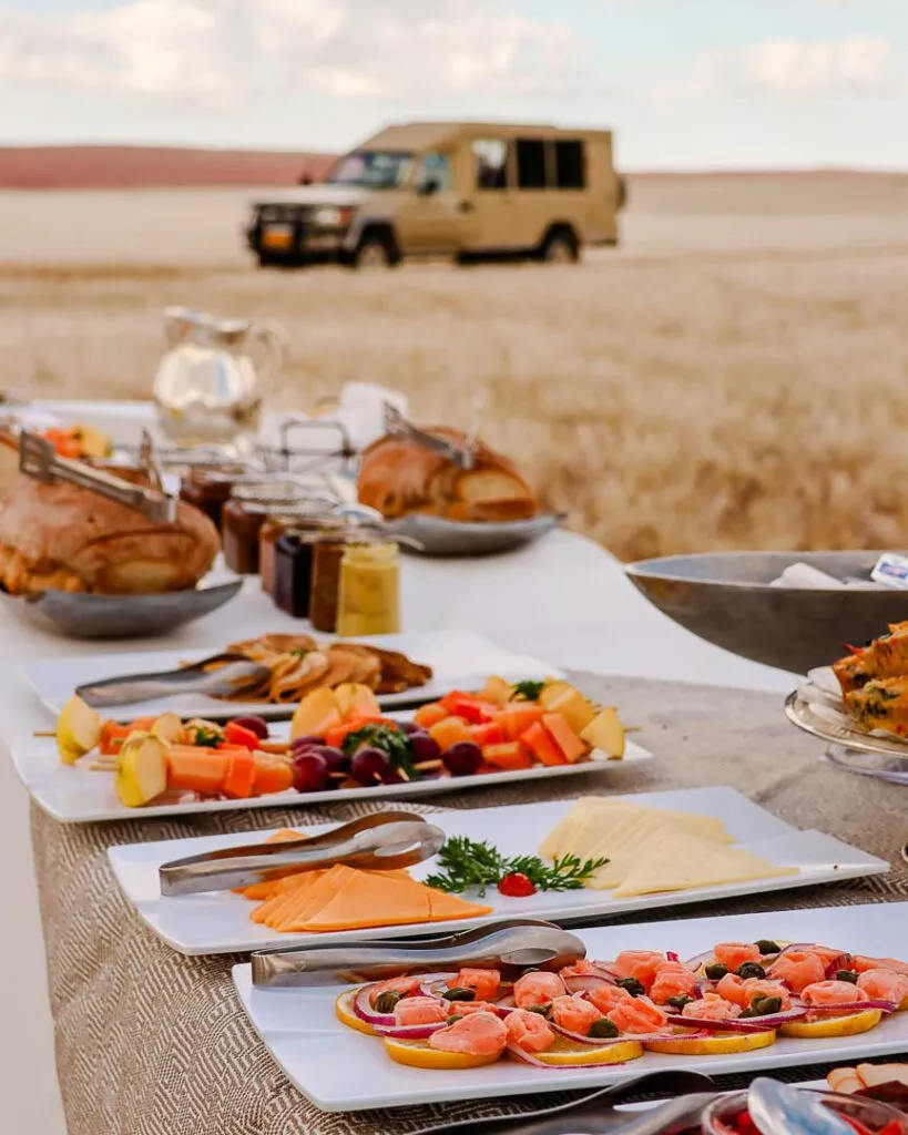 sehr leckeres buffet zum brunch nach der ballonfahr