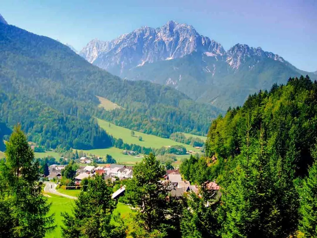 Slowenien Kranjska Gora Tal und Natur