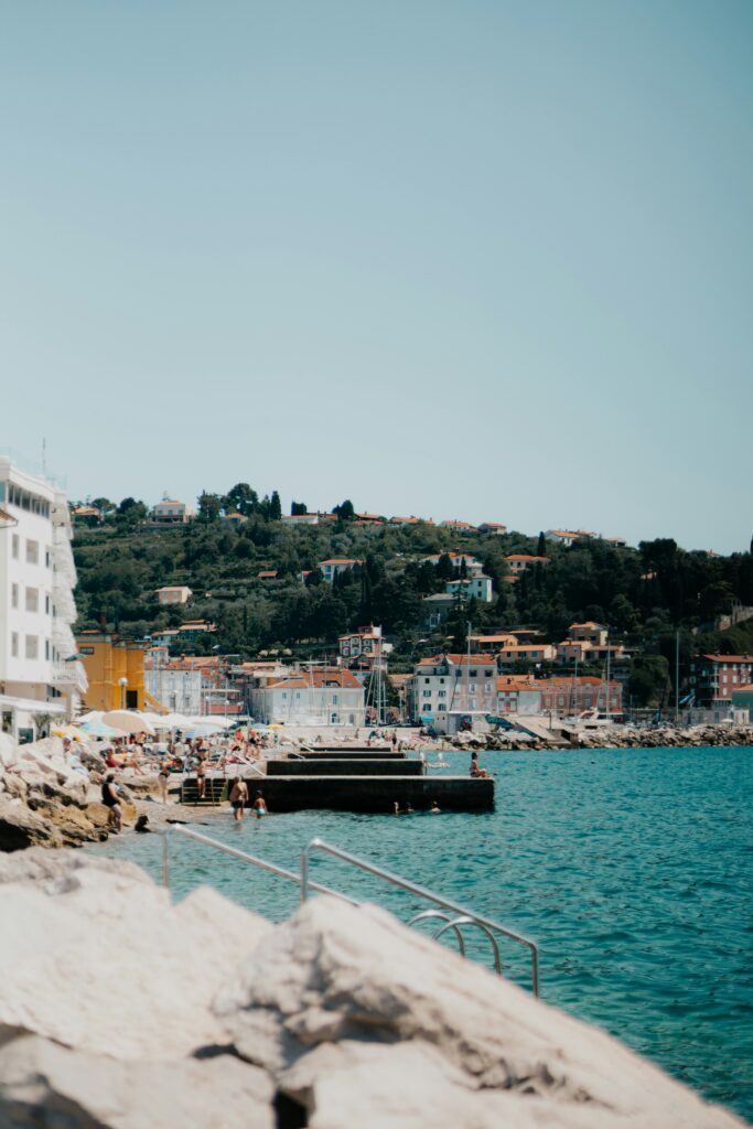 Slowenien Piran Strand