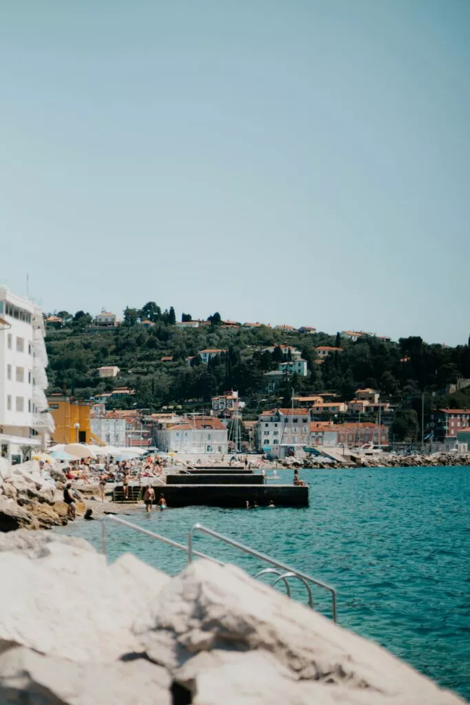 slowenien piran strand Slowenien Piran Strand