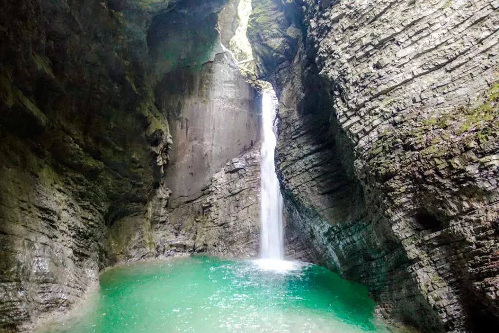 slowenien soca tal kozjak wasserfall Slowenien Soca Tal Kozjak Wasserfall