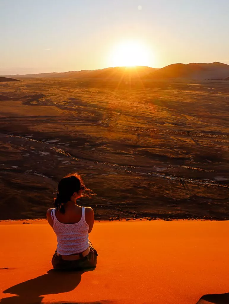 sonnenuntergang auf duene 40 in sossusvlei 2