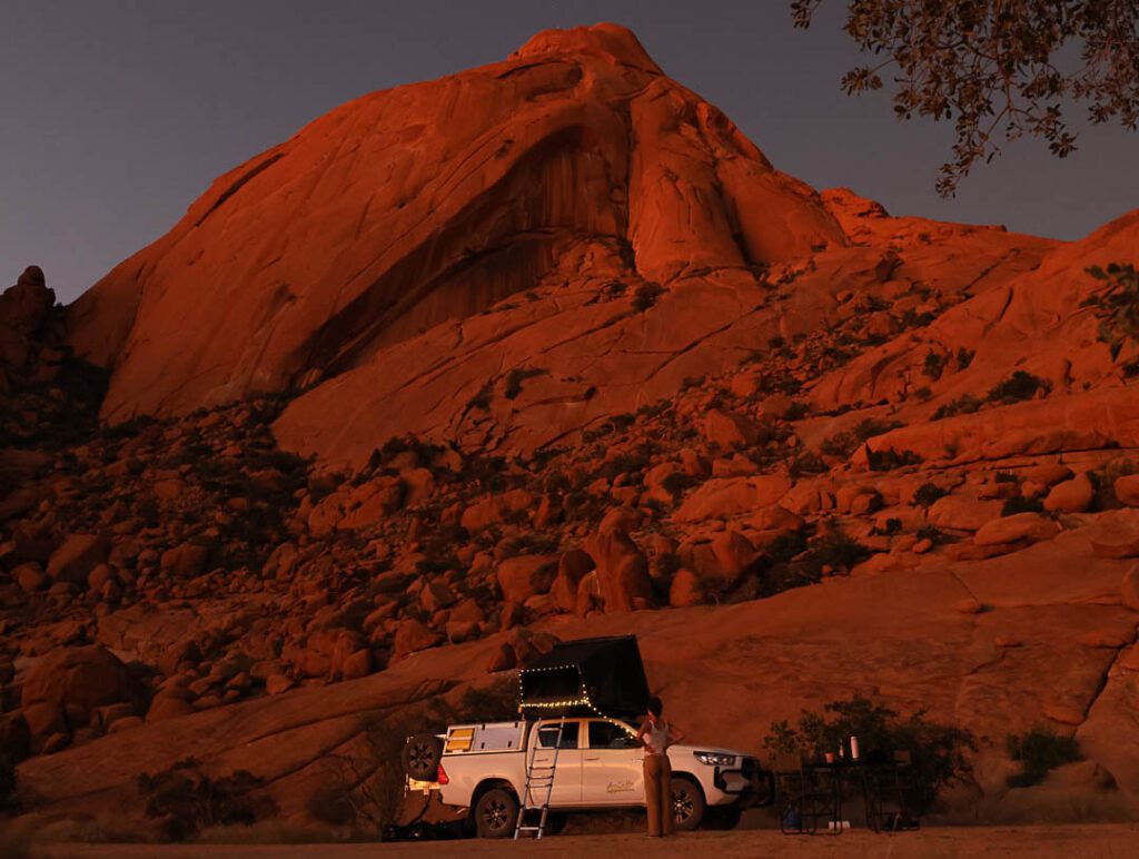 Stellplatz Nr. 10 beim Spitzkoppe Restcamp, Namibia