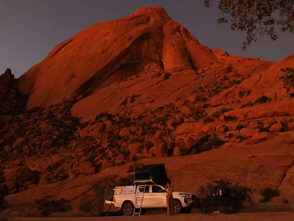 stellplatz nr 10 beim spitzkoppe restcamp namibia