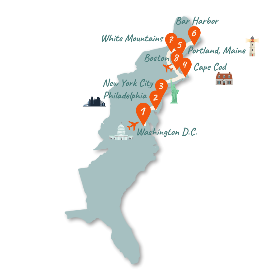 usa ostkueste route 3 wochen karte 01