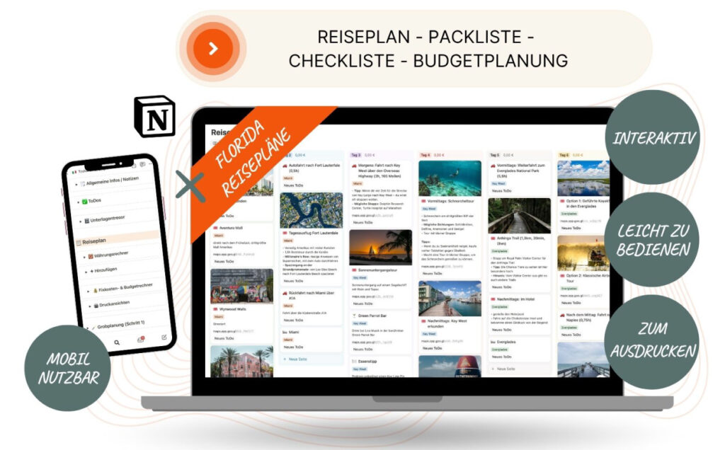 Florida Reiseplaner Mockup 1