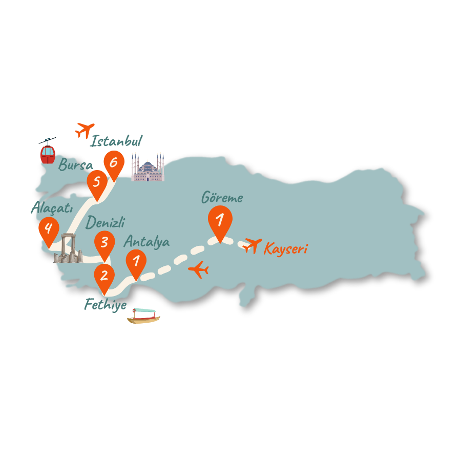 Tuerkei Route 2 Wochen Karte 01