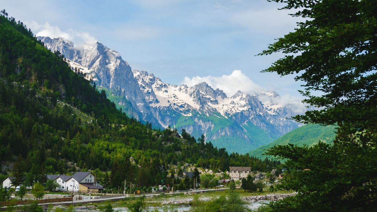 Albanien Blick In Das Valbona Tal