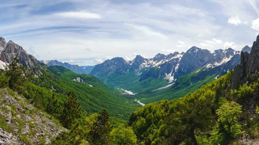 albanien blick vom valbona pass Albanien Blick Vom Valbona Pass