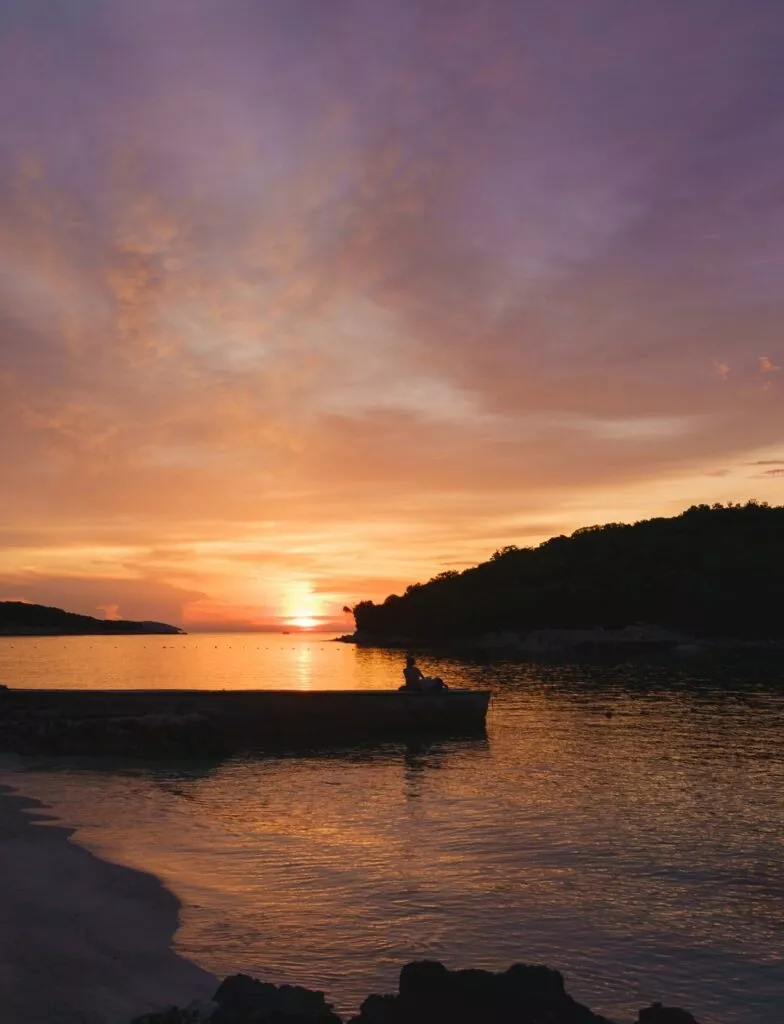 Albanien Sonnenuntergang