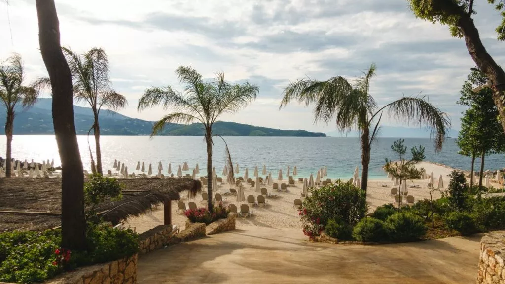 Albanien Strand Bei Ksamil